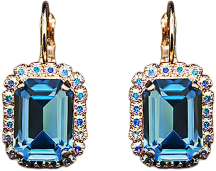 Diamond Sky Jewelry Papuošalų rinkinys moterims „Lourdes (Aquamarine)“ su Swarovski® kristalais