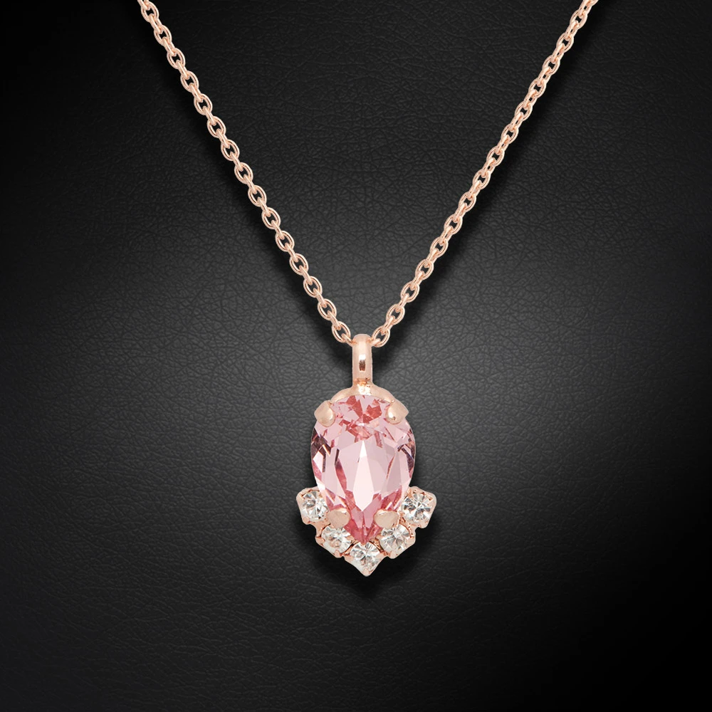 Diamond Sky Jewelry Papuošalų rinkinys moterims „Leonora II (Light Rose)“ su Preciosa® kristalais
