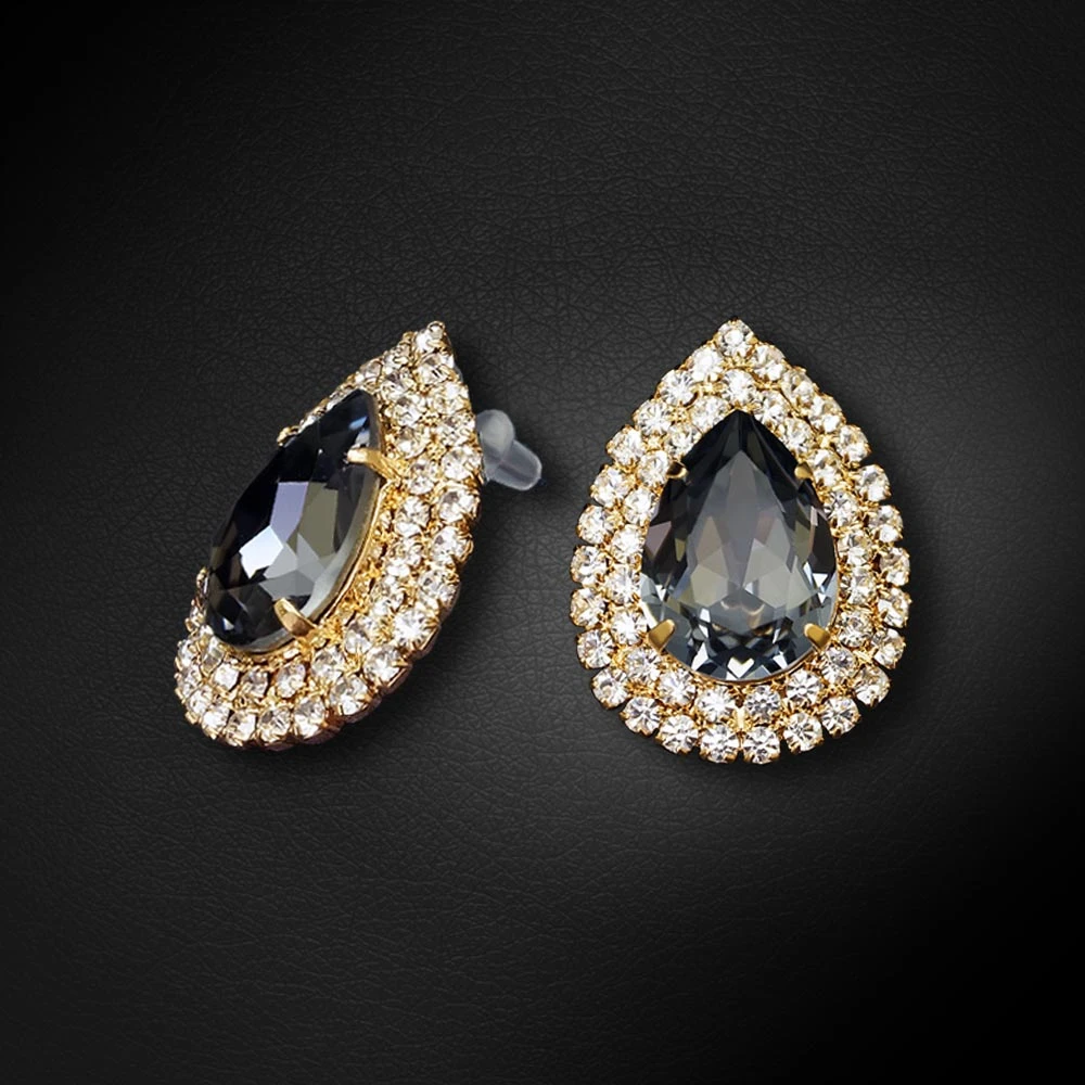 Diamond Sky Jewelry Papuošalų rinkinys moterims „Jasmine (Sidabrinis Night)“ su Swarovski® kristalais
