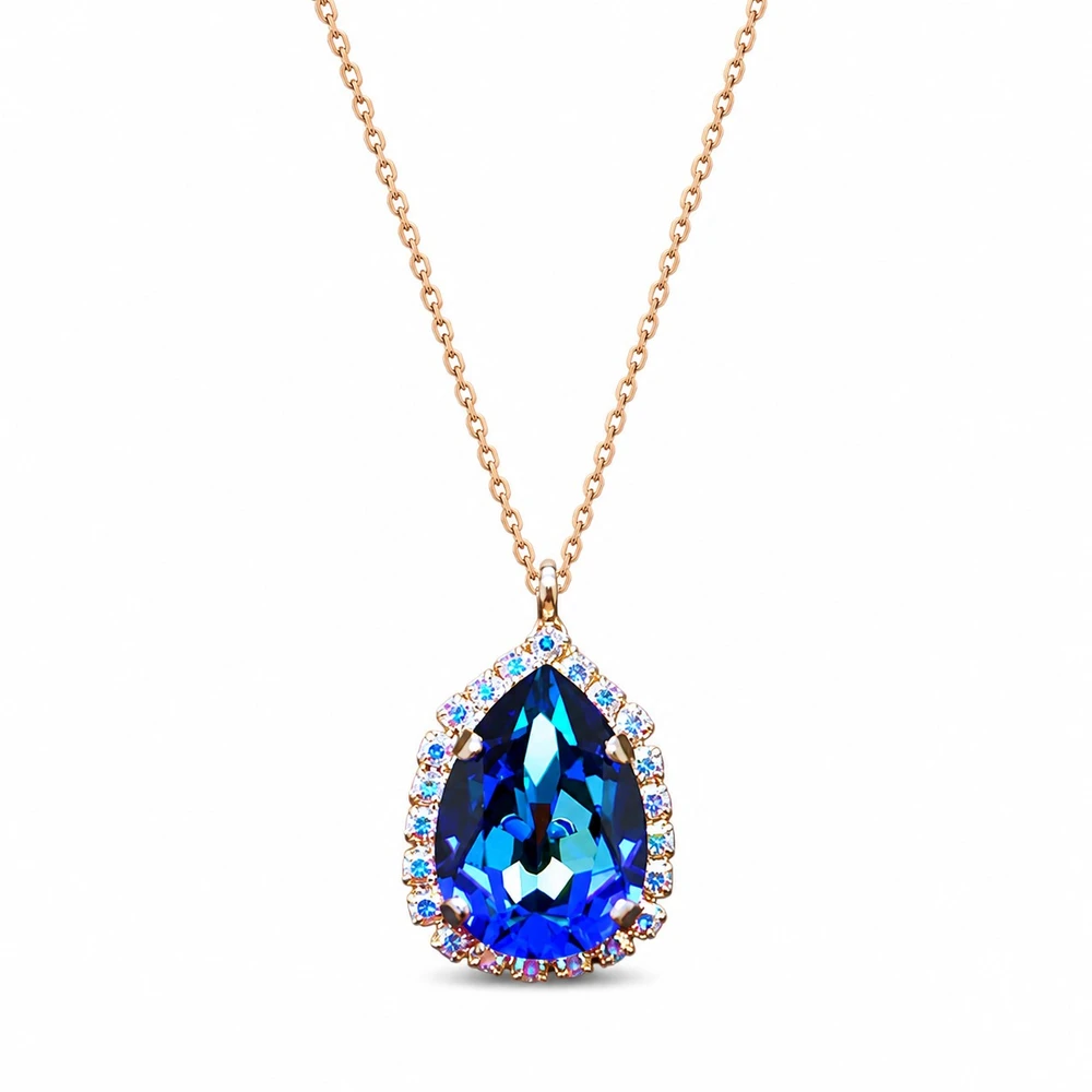 Diamond Sky Jewelry Papuošalų rinkinys moterims „Celestial Drop III (Bermuda Mėlyna)“ su Swarovski® kristalais