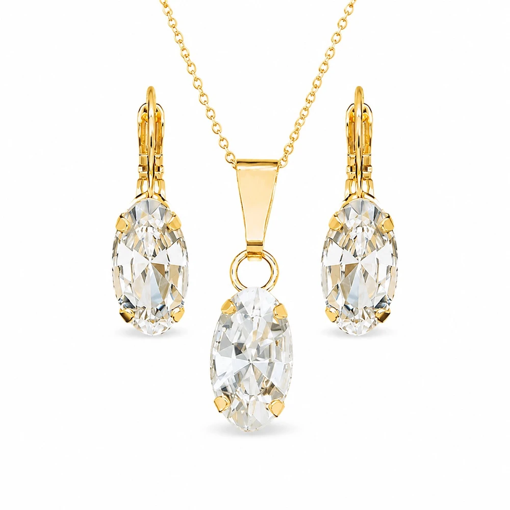 Diamond Sky Jewelry Papuošalų rinkinys moterims „Enigma“ su Swarovski® kristalais