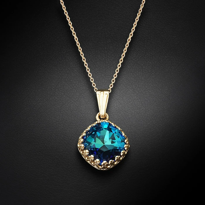 Diamond Sky Jewelry Papuošalų rinkinys moterims „Vintage IV (Bermuda Mėlyna)“ su Swarovski® kristalais