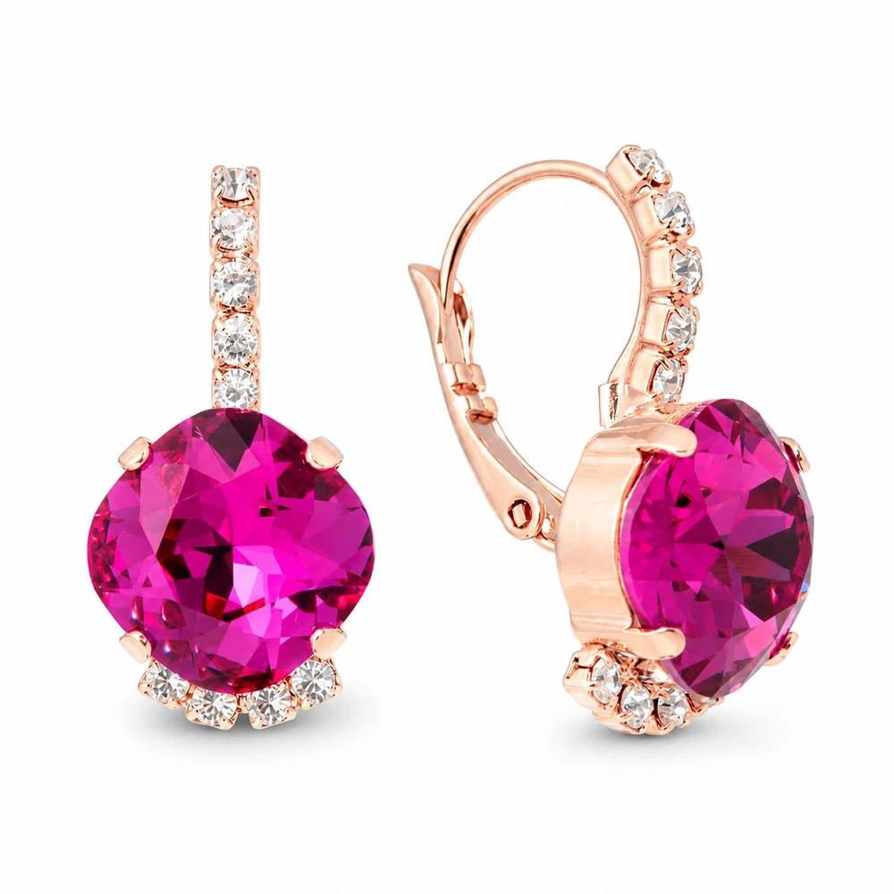 Diamond Sky Jewelry Papuošalų rinkinys moterims „Crete (Fuchsia)“ su Preciosa® kristalais