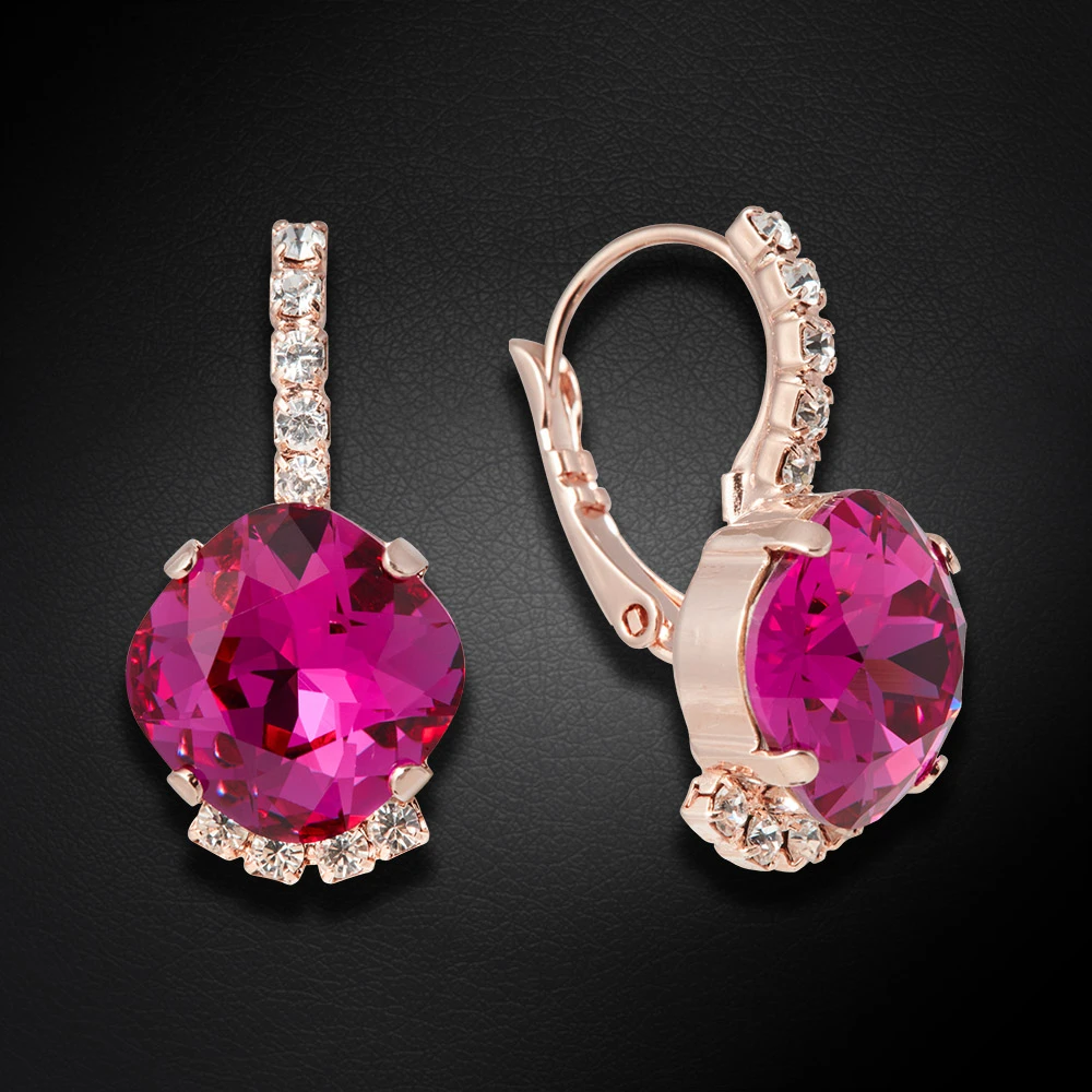 Diamond Sky Jewelry Papuošalų rinkinys moterims „Crete (Fuchsia)“ su Preciosa® kristalais