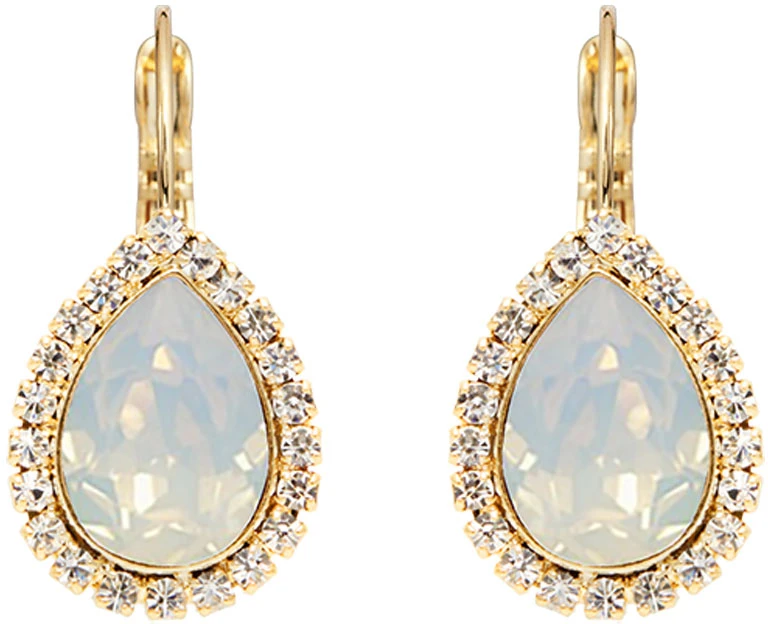 Diamond Sky Jewelry Papuošalų rinkinys moterims „Celestial Drop (Baltas Opal)“ su Swarovski® kristalais