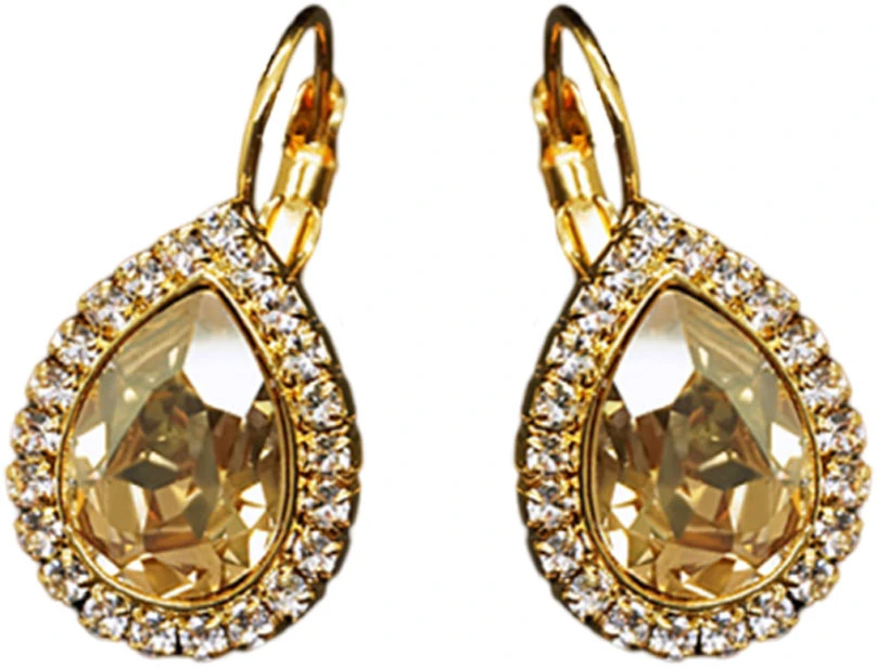 Diamond Sky Jewelry Papuošalų rinkinys moterims „Celestial Drop (Golden Shadow)“ su Swarovski® kristalais