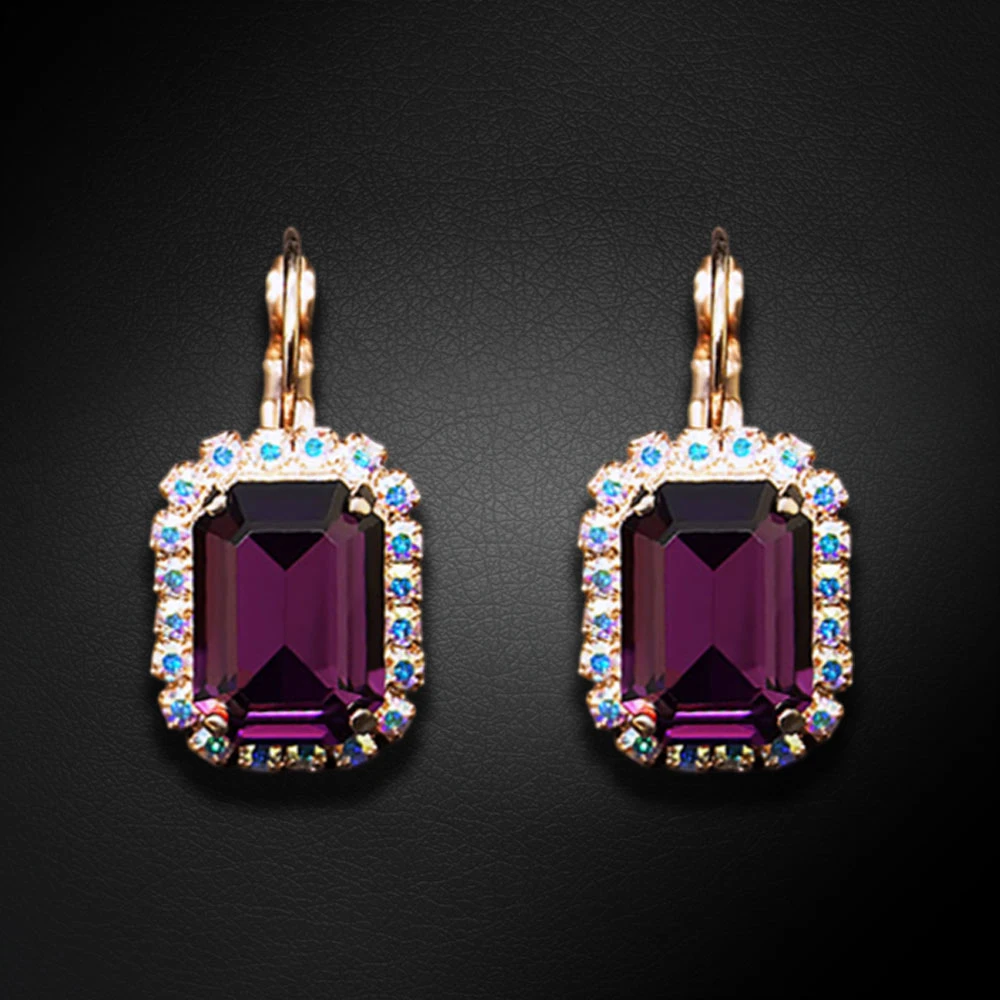 Diamond Sky Jewelry Papuošalų rinkinys moterims „Lourdes (Amethyst)“ su Swarovski® kristalais