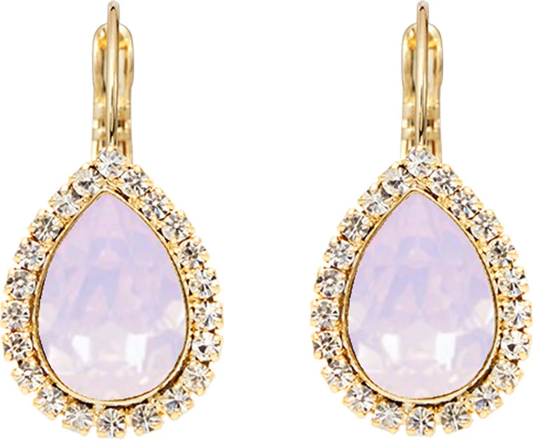Diamond Sky Jewelry Papuošalų rinkinys moterims „Celestial Drop (Rose Vanduo Opal)“ su Swarovski® kristalais