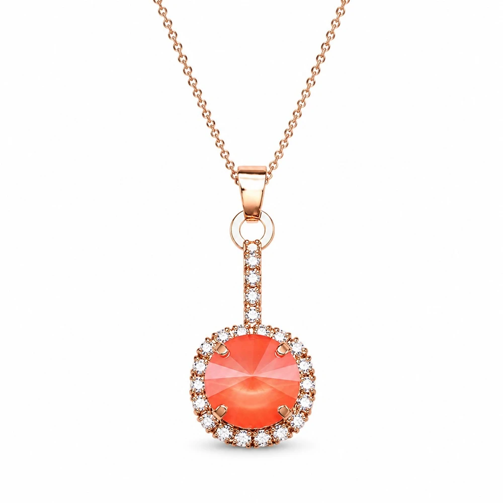 Diamond Sky Jewelry Papuošalų rinkinys moterims „Clarice VII (Light Coral)“ su Swarovski® kristalais