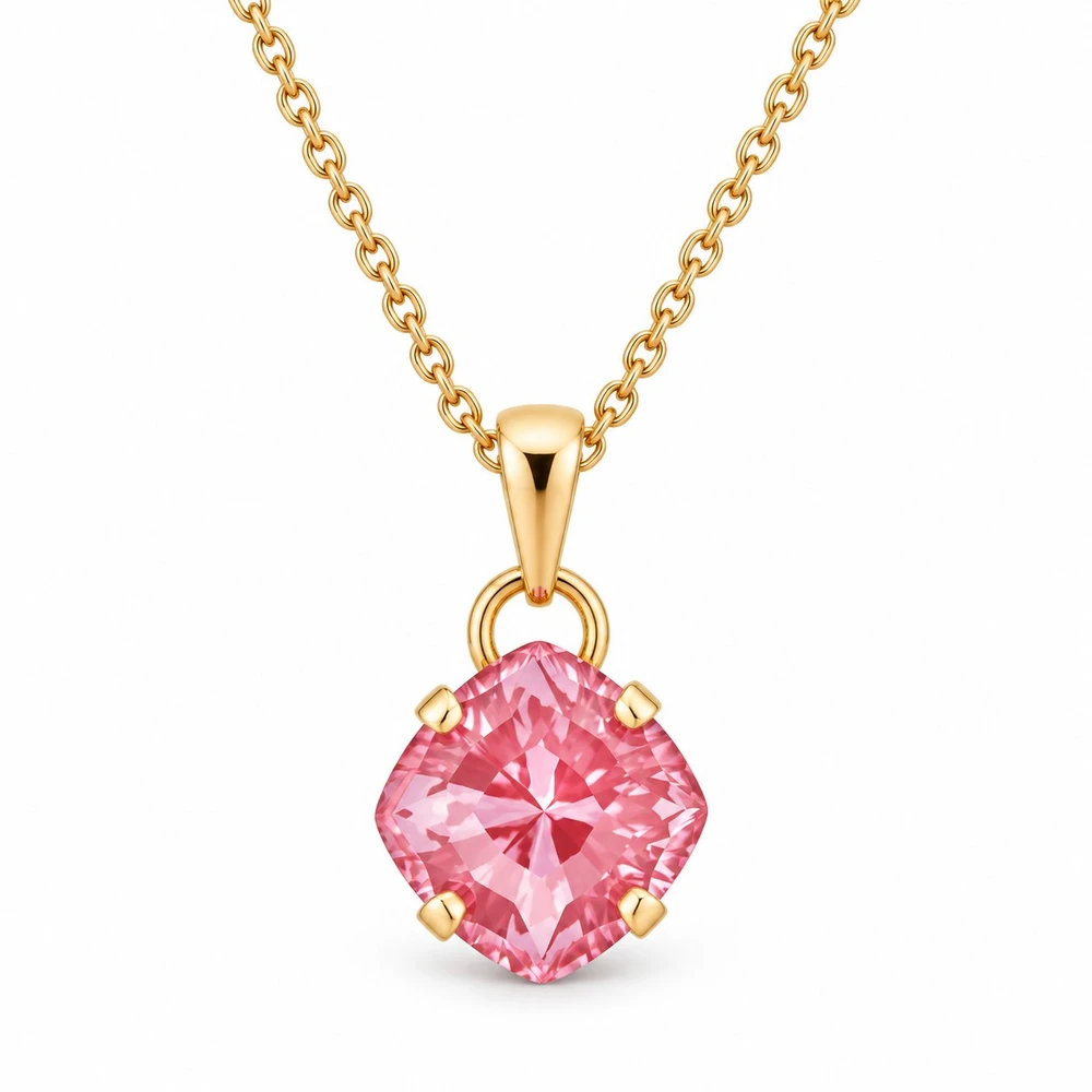 Diamond Sky Jewelry Papuošalų rinkinys moterims „Magical Square (Maroon Ignite)“ su Swarovski® kristalais