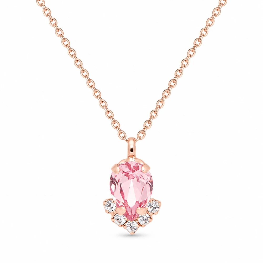 Diamond Sky Jewelry Papuošalų rinkinys moterims „Leonora II (Light Rose)“ su Preciosa® kristalais
