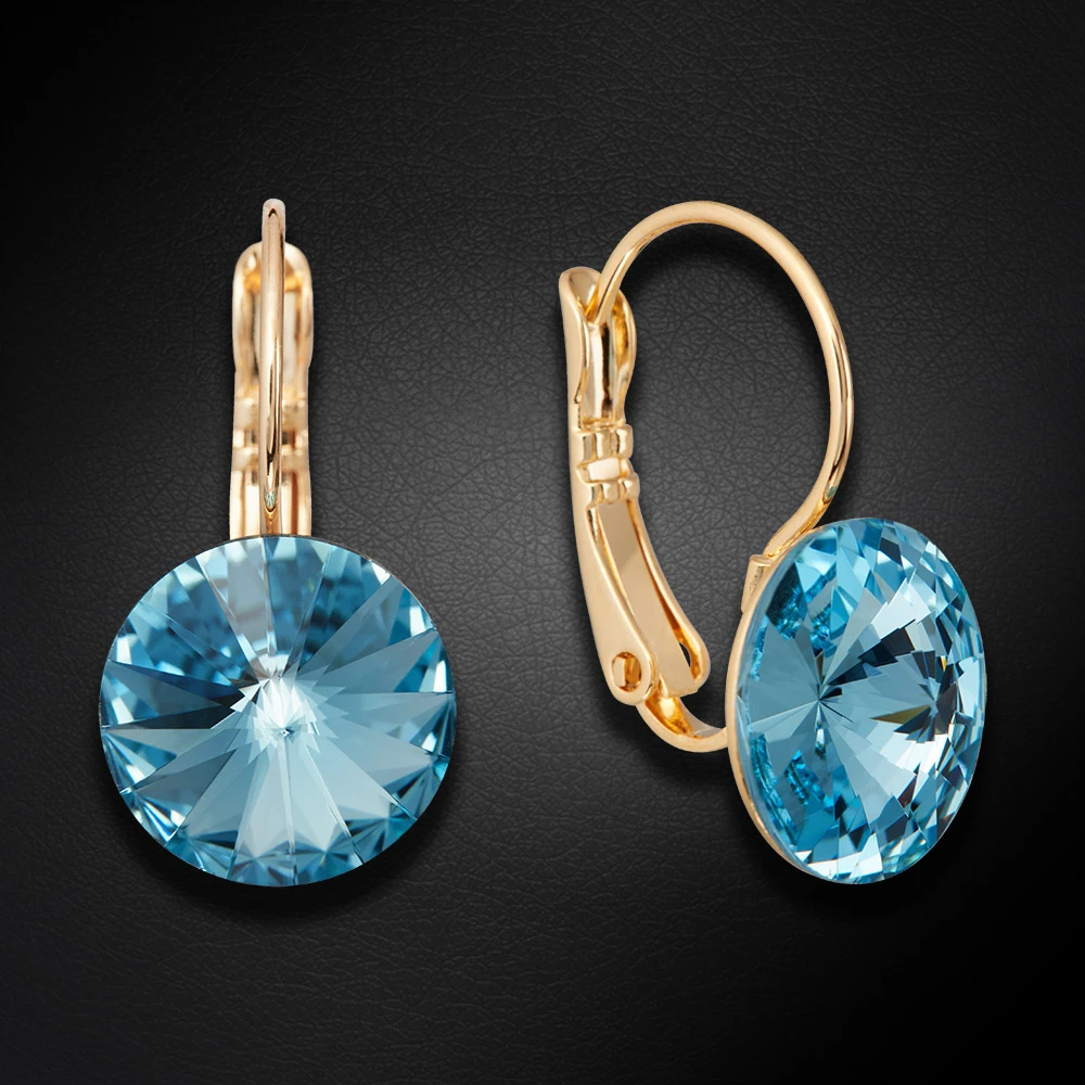 Diamond Sky Jewelry Papuošalų rinkinys moterims „Clarice II (Aquamarine Mėlyna)“ su Swarovski® kristalais