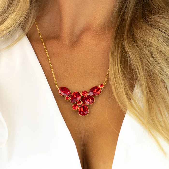 Diamond Sky Jewelry Papuošalų rinkinys moterims „Fillory Magic (Light Siam)“ su Preciosa® kristalais