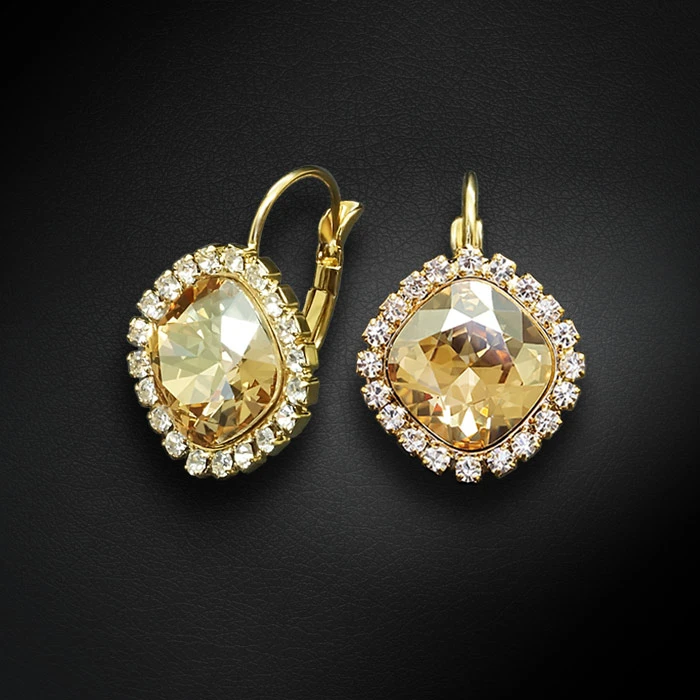 Diamond Sky Jewelry Papuošalų rinkinys moterims „Glare III (Golden Shadow)“ su Swarovski® kristalais
