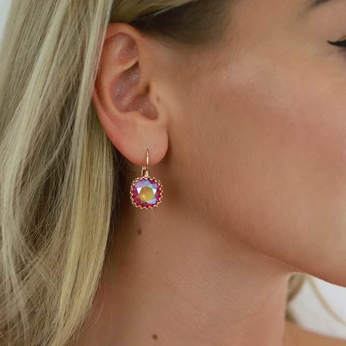 Diamond Sky Jewelry Papuošalų rinkinys moterims „Vintage V (Light Siam Shimmer)“ su Swarovski® kristalais
