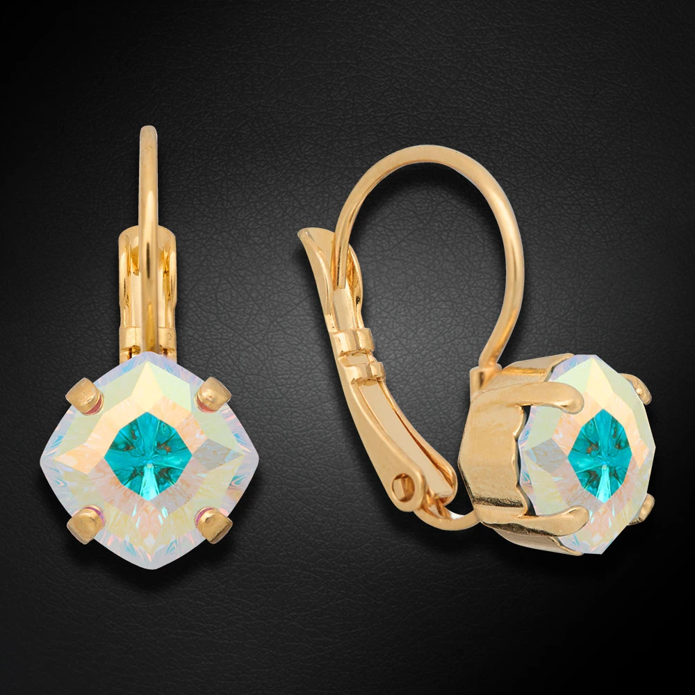 Diamond Sky Jewelry Papuošalų rinkinys moterims „Magical Square (Aurora Borealis)“ su Swarovski® kristalais