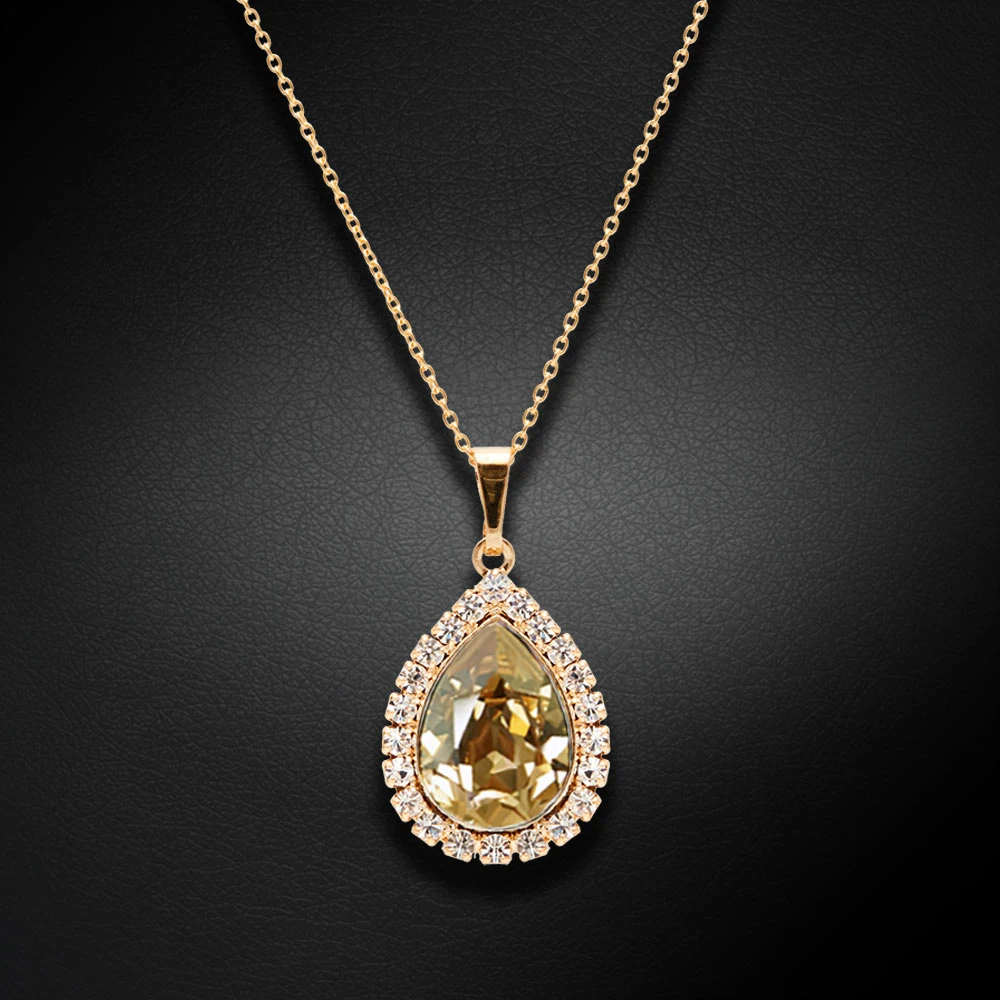 Diamond Sky Jewelry Papuošalų rinkinys moterims „Celestial Drop (Golden Shadow)“ su Swarovski® kristalais