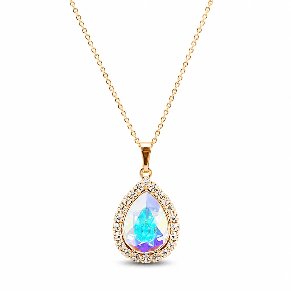 Diamond Sky Jewelry Papuošalų rinkinys moterims „Celestial Drop (Aurora Borealis)“ su Swarovski® kristalais