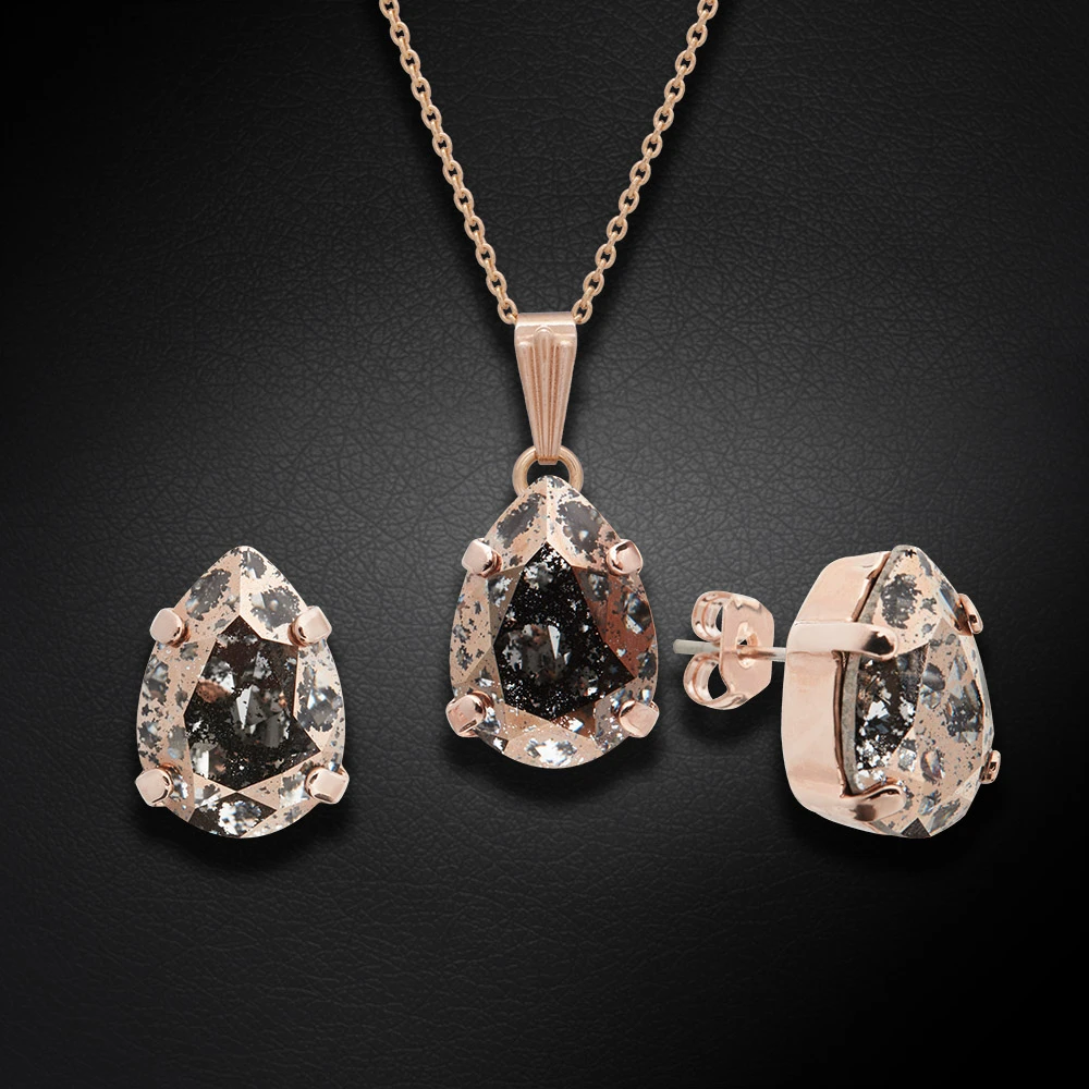 Diamond Sky Jewelry Papuošalų rinkinys moterims „Venus II (Rose Patina)“ su Swarovski® kristalais