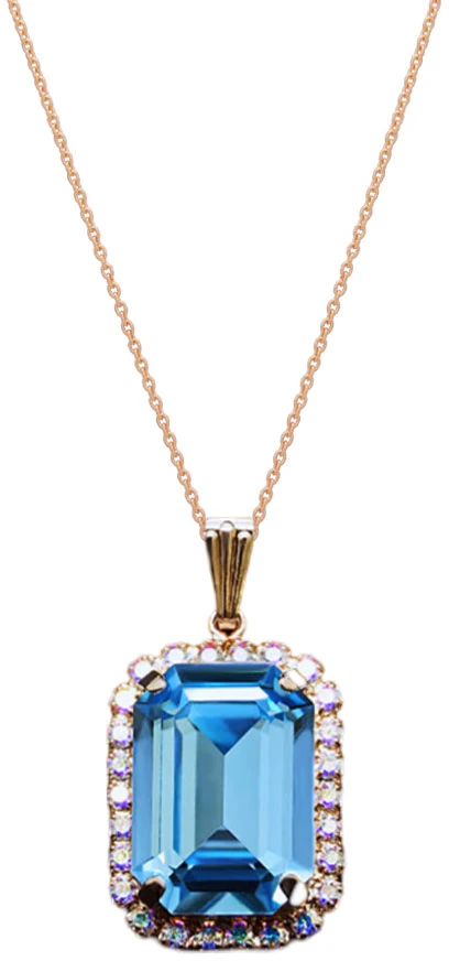 Diamond Sky Jewelry Papuošalų rinkinys moterims „Lourdes (Aquamarine)“ su Swarovski® kristalais
