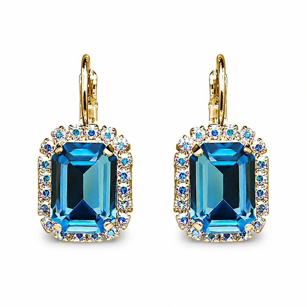 Diamond Sky Jewelry Papuošalų rinkinys moterims „Lourdes (Aquamarine)“ su Swarovski® kristalais