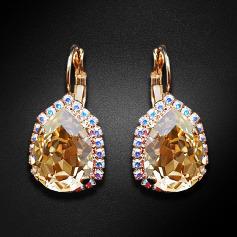 Diamond Sky Jewelry Papuošalų rinkinys moterims „Celestial Drop III (Golden Shadow)“ su Swarovski® kristalais