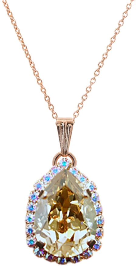 Diamond Sky Jewelry Papuošalų rinkinys moterims „Celestial Drop III (Golden Shadow)“ su Swarovski® kristalais