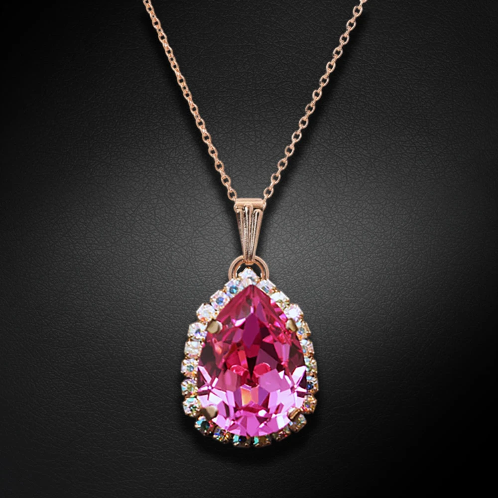 Diamond Sky Jewelry Papuošalų rinkinys moterims „Celestial Drop III (Rose)“ su Swarovski® kristalais