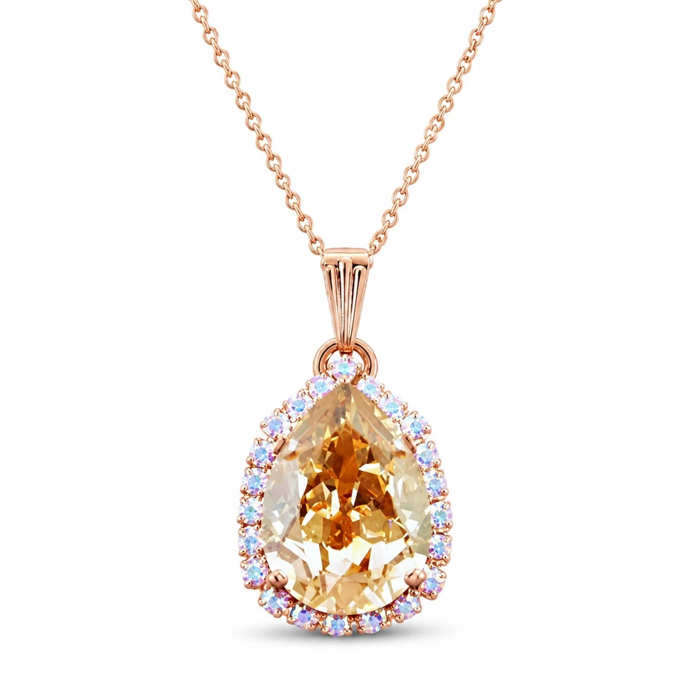 Diamond Sky Jewelry Papuošalų rinkinys moterims „Celestial Drop III (Golden Shadow)“ su Swarovski® kristalais