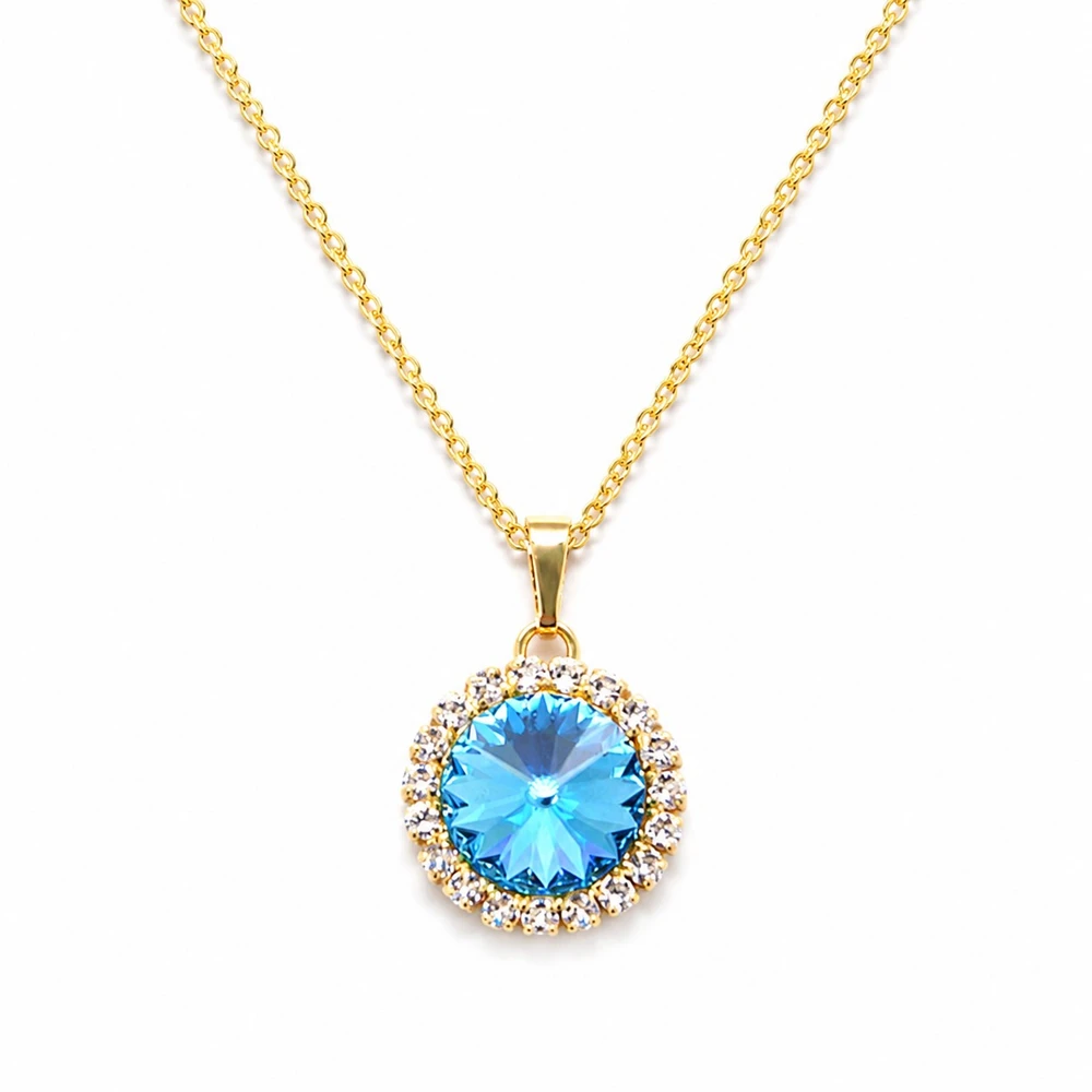 Diamond Sky Jewelry Papuošalų rinkinys moterims „Clarice (Aquamarine Mėlyna)“ su Swarovski® kristalais