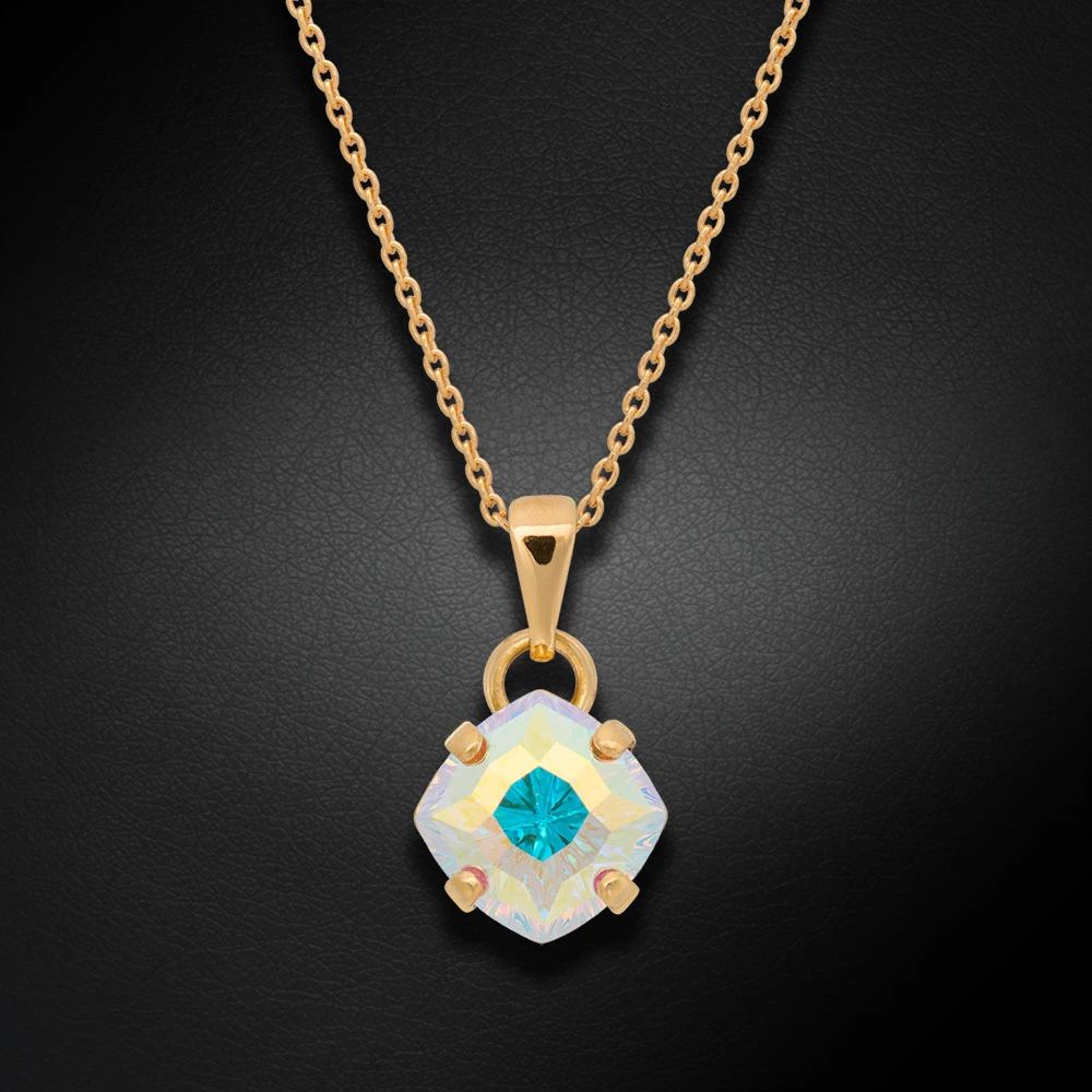Diamond Sky Jewelry Papuošalų rinkinys moterims „Magical Square (Aurora Borealis)“ su Swarovski® kristalais