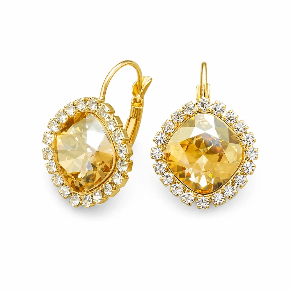 Diamond Sky Jewelry Papuošalų rinkinys moterims „Glare III (Golden Shadow)“ su Swarovski® kristalais
