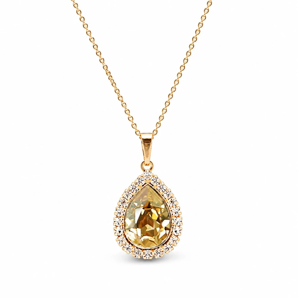 Diamond Sky Jewelry Papuošalų rinkinys moterims „Celestial Drop (Golden Shadow)“ su Swarovski® kristalais