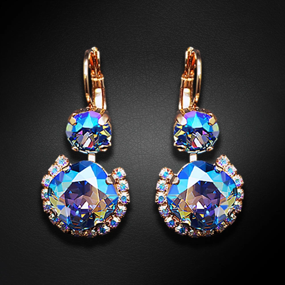 Diamond Sky Jewelry Papuošalų rinkinys moterims „Clarice VI (Light Sapphire Shimmer)“ su Swarovski® kristalais