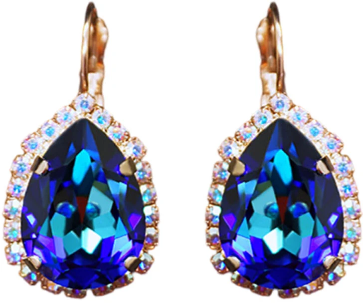 Diamond Sky Jewelry Papuošalų rinkinys moterims „Celestial Drop III (Bermuda Mėlyna)“ su Swarovski® kristalais