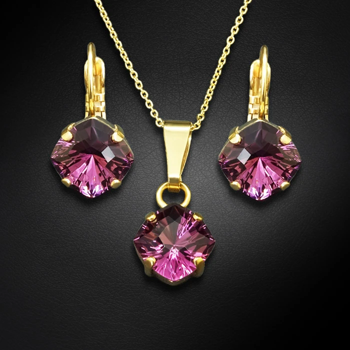 Diamond Sky Jewelry Papuošalų rinkinys moterims „Mystic (Amethyst)“ su Swarovski® kristalais