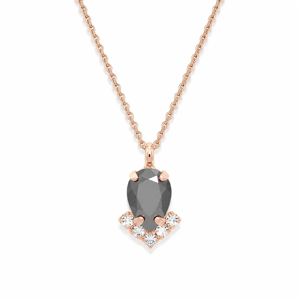 Diamond Sky Jewelry Papuošalų rinkinys moterims „Leonora II (Jet Hematite)“ su Preciosa® kristalais