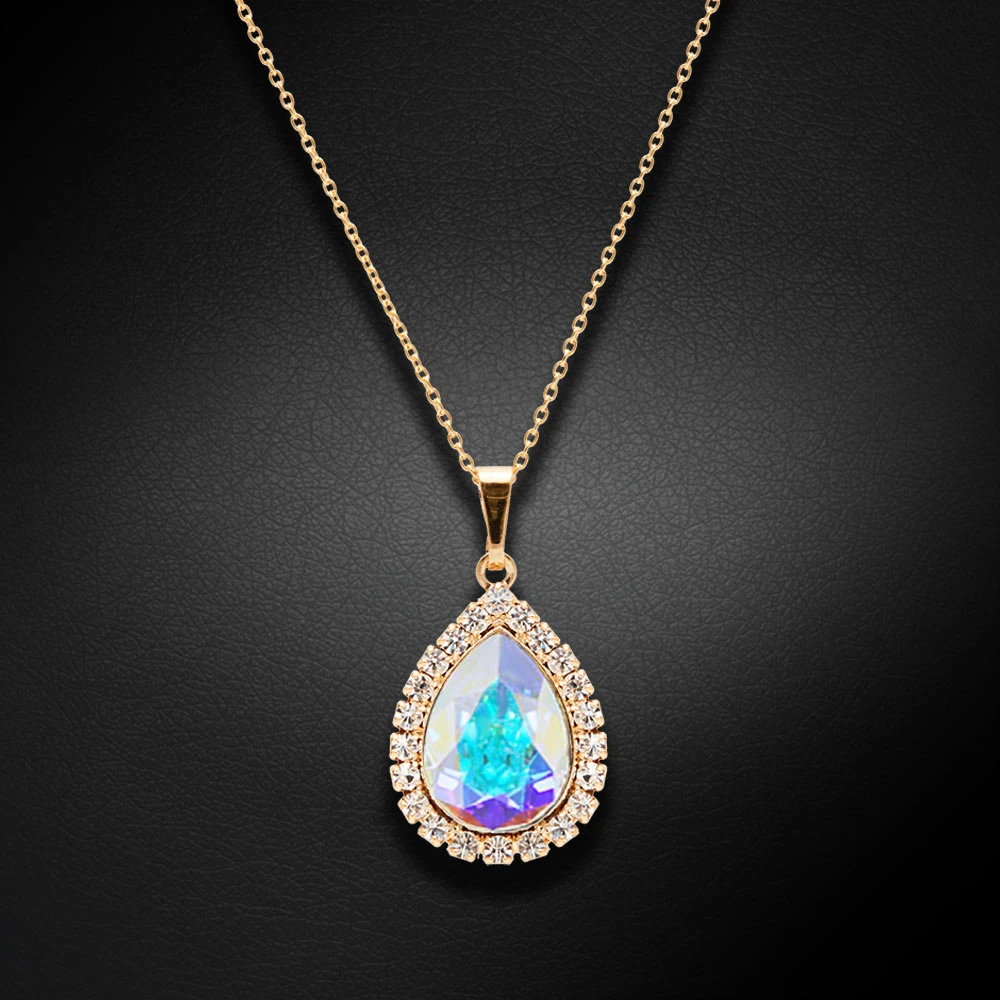 Diamond Sky Jewelry Papuošalų rinkinys moterims „Celestial Drop (Aurora Borealis)“ su Swarovski® kristalais