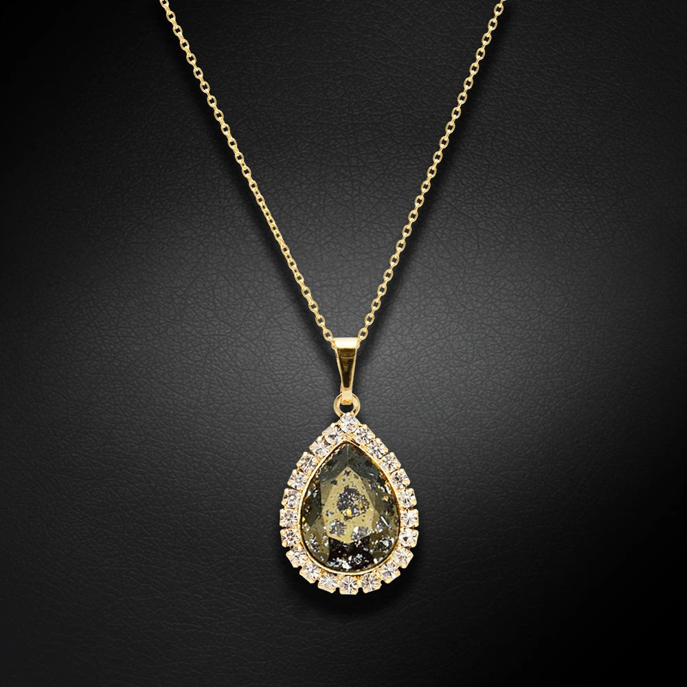Diamond Sky Jewelry Papuošalų rinkinys moterims „Celestial Drop (Gold Patina)“ su Swarovski® kristalais