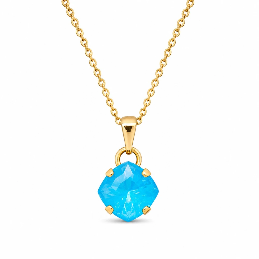 Diamond Sky Jewelry Papuošalų rinkinys moterims „Magical Square (Electric Mėlyna Ignite)“ su Swarovski® kristalais