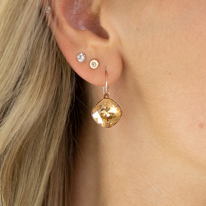 Diamond Sky Jewelry Papuošalų rinkinys moterims „Glare V (Golden Shadow)“ su Swarovski® kristalais
