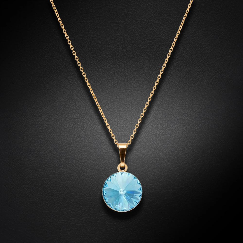 Diamond Sky Jewelry Papuošalų rinkinys moterims „Clarice II (Aquamarine Mėlyna)“ su Swarovski® kristalais