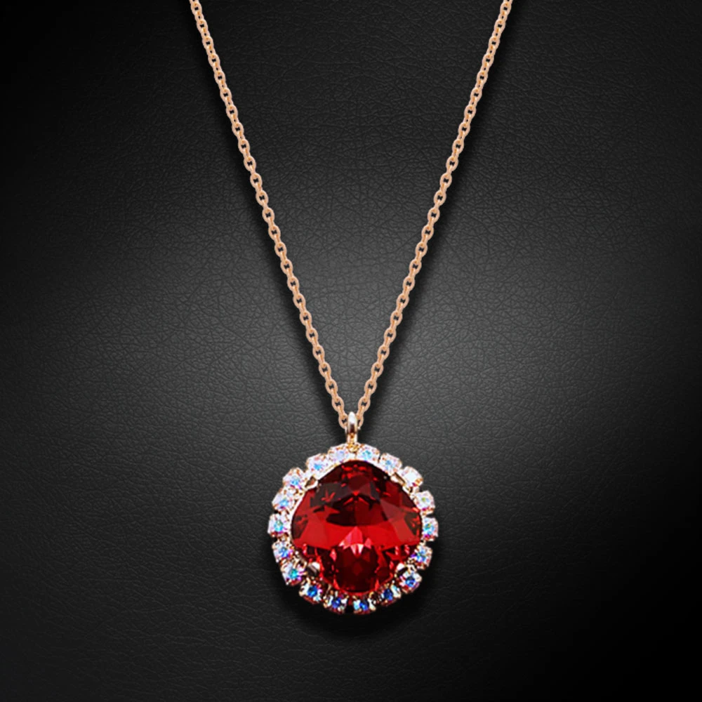 Diamond Sky Jewelry Papuošalų rinkinys moterims „Glare III (Scarlet)“ su Swarovski® kristalais