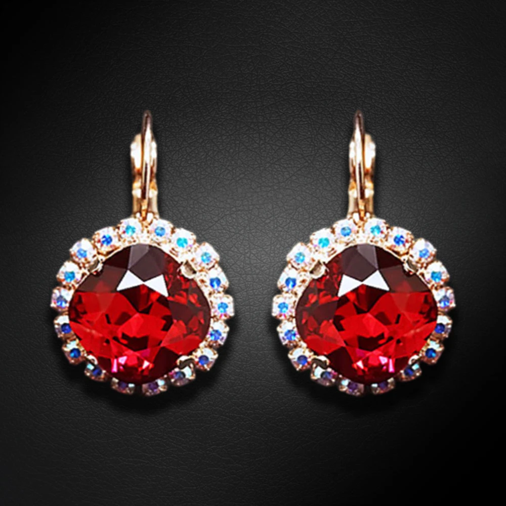 Diamond Sky Jewelry Papuošalų rinkinys moterims „Glare III (Scarlet)“ su Swarovski® kristalais