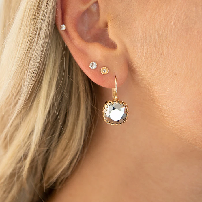 Diamond Sky Jewelry Papuošalų rinkinys moterims „Vintage V (Light Chrome)“ su Swarovski® kristalais