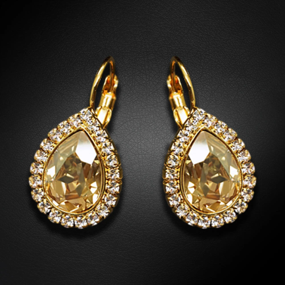 Diamond Sky Jewelry Papuošalų rinkinys moterims „Celestial Drop (Golden Shadow)“ su Swarovski® kristalais