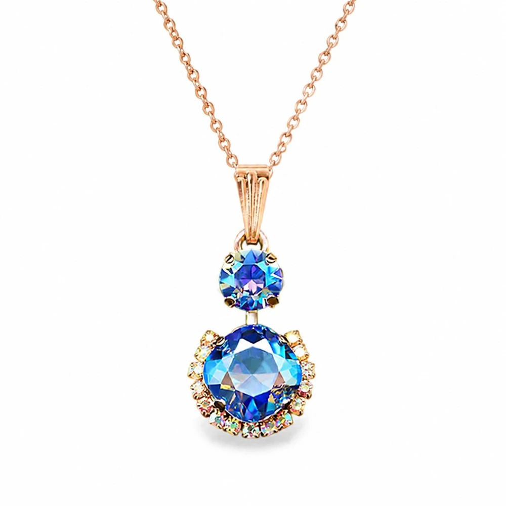 Diamond Sky Jewelry Papuošalų rinkinys moterims „Clarice VI (Light Sapphire Shimmer)“ su Swarovski® kristalais
