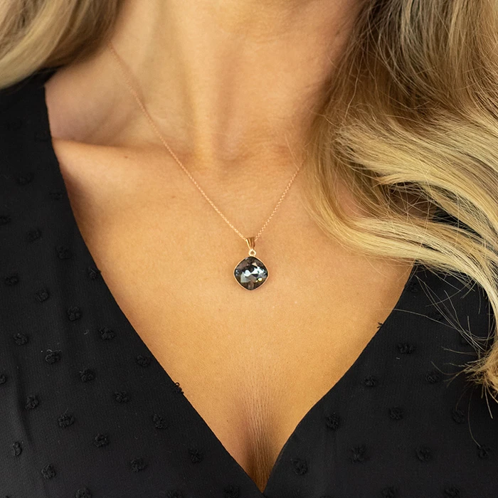 Diamond Sky Jewelry Papuošalų rinkinys moterims „Glare V (Sidabrinis Night)“ su Swarovski® kristalais