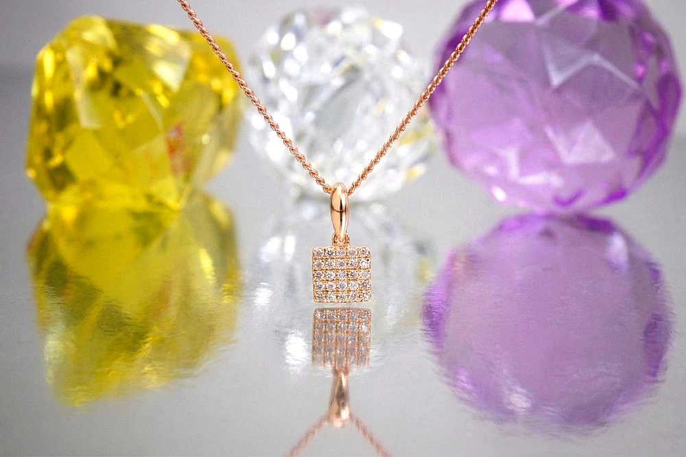 Diamond Sky Jewelry Auksinis pakabukas su deimantais „Solitaras“