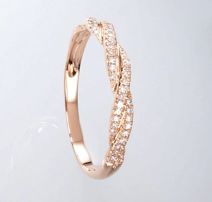 Diamond Sky Jewelry Auksinis žiedas su deimantais „Alpina“